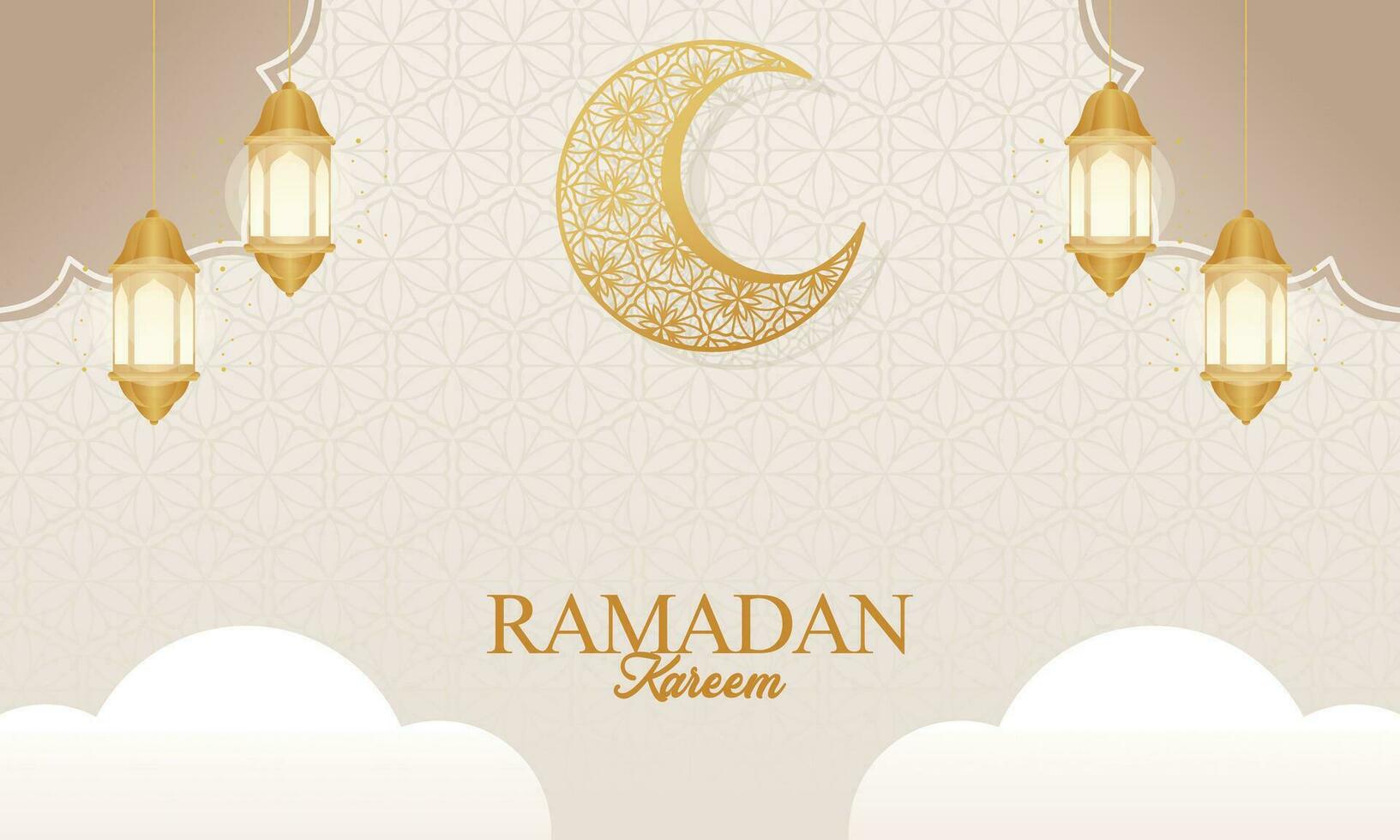 Islamic ramadan kareem celebration. Islamic greeting card template with ramadan for wallpaper design vector