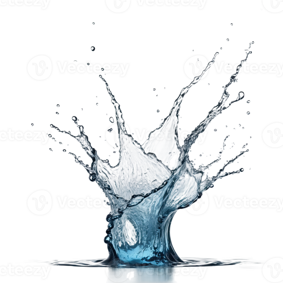 AI generated blue splash isolated on transparent background png