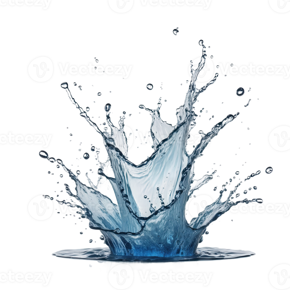 AI generated blue splash isolated on transparent background png