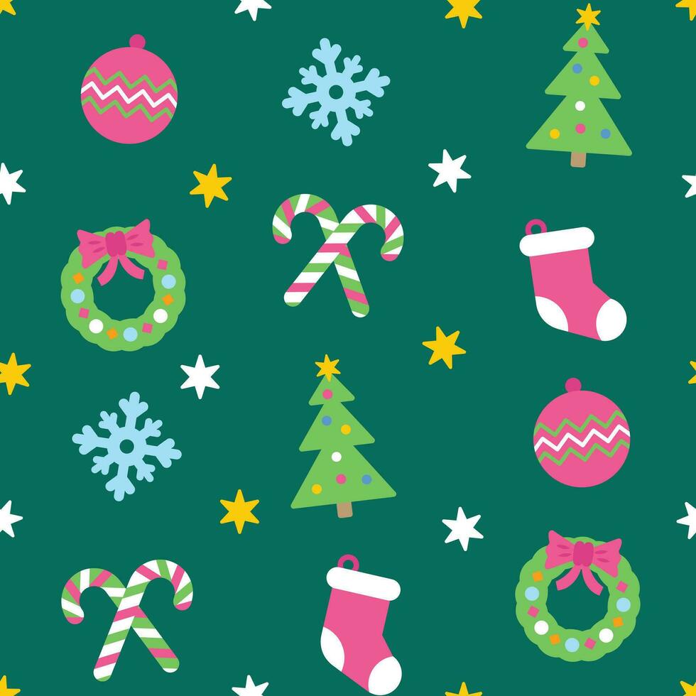 Cheerful Merry Christmas Pattern vector