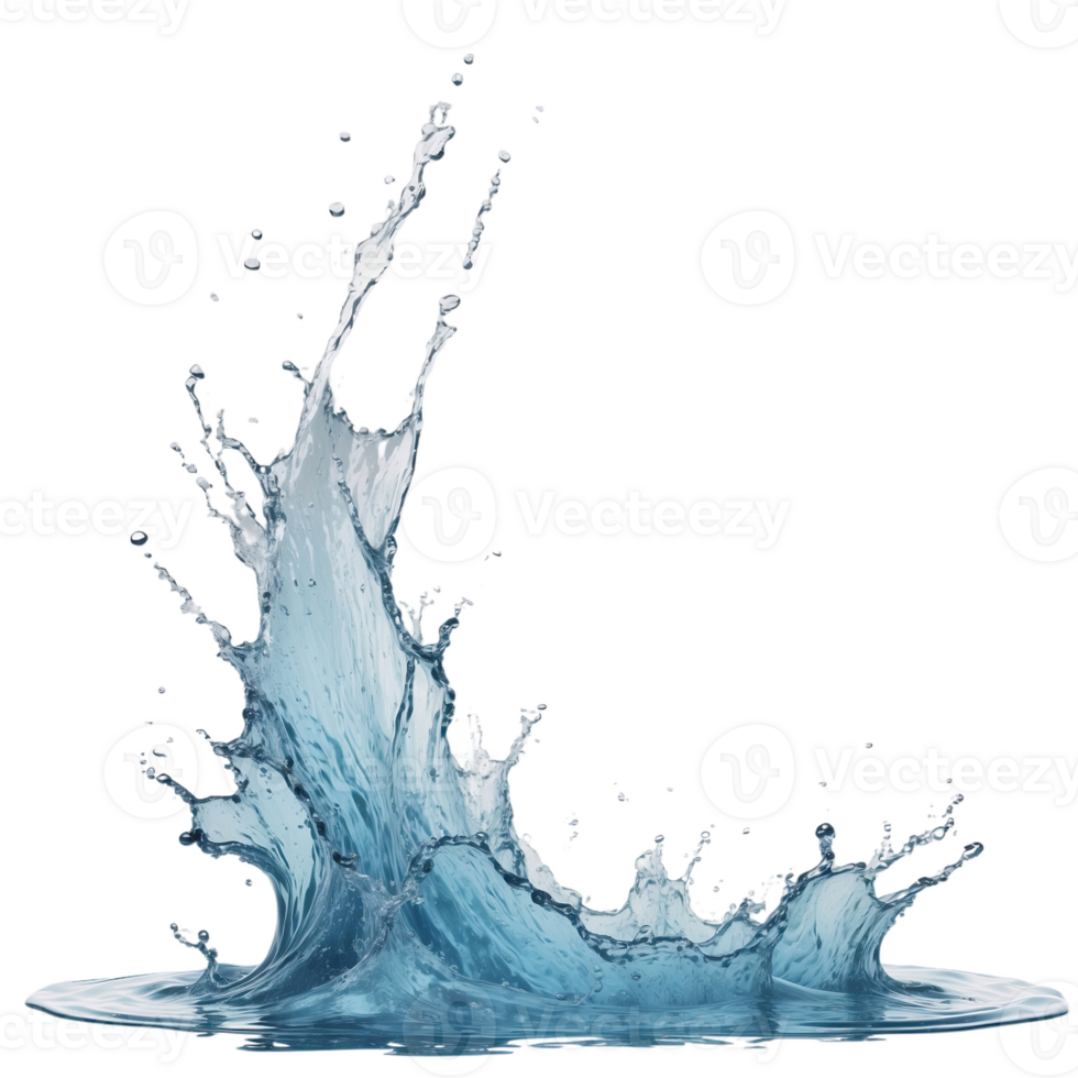 AI generated blue splash isolated on transparent background png