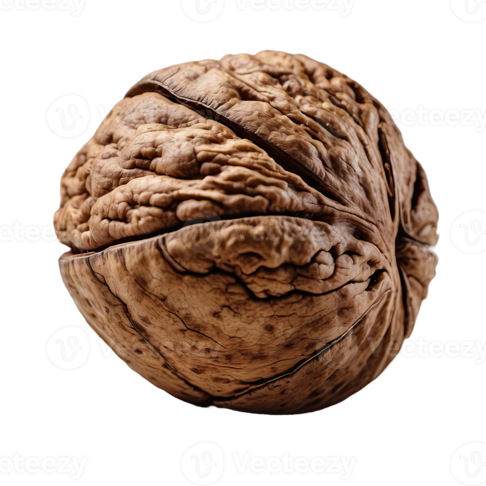AI generated walnut isolated on transparent background png