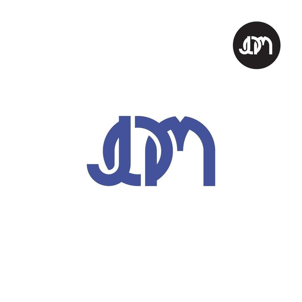 Letter JOM Monogram Logo Design vector