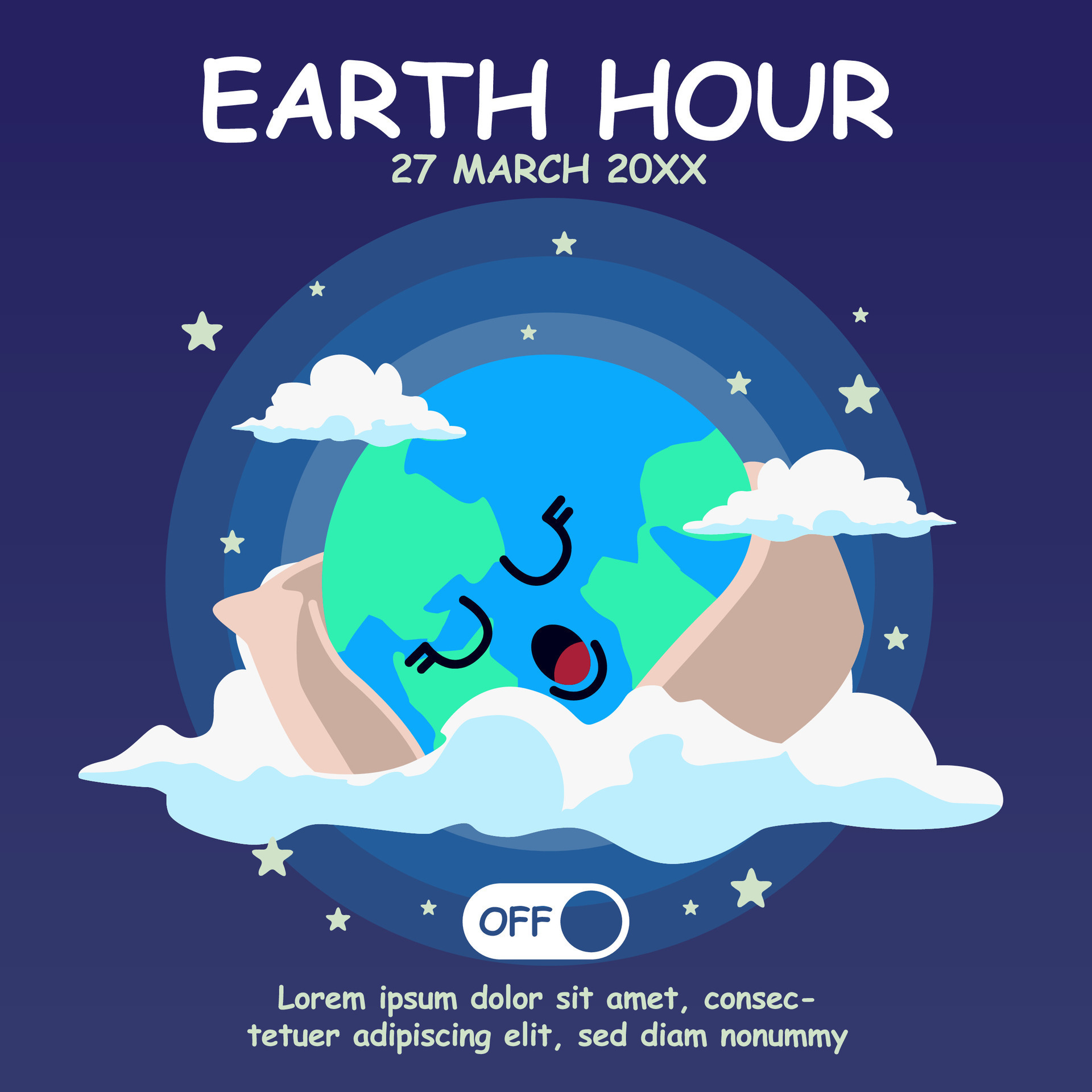 Earth hour poster design for environmental awareness 35731119 Vector Art at Vecteezy
