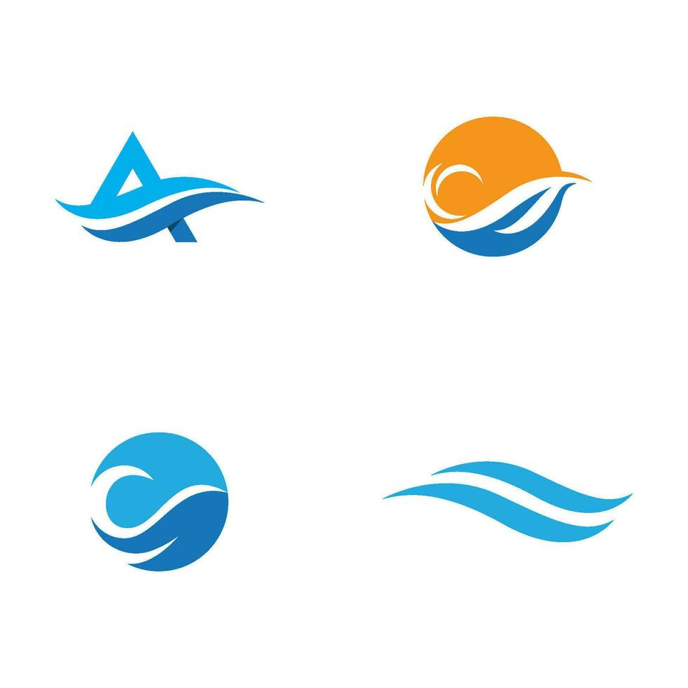 Water wave icon vector