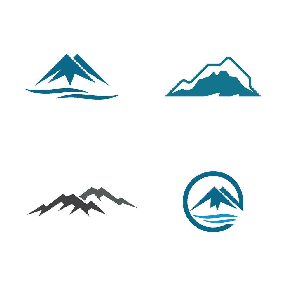 logotipo de icono de montaña vector