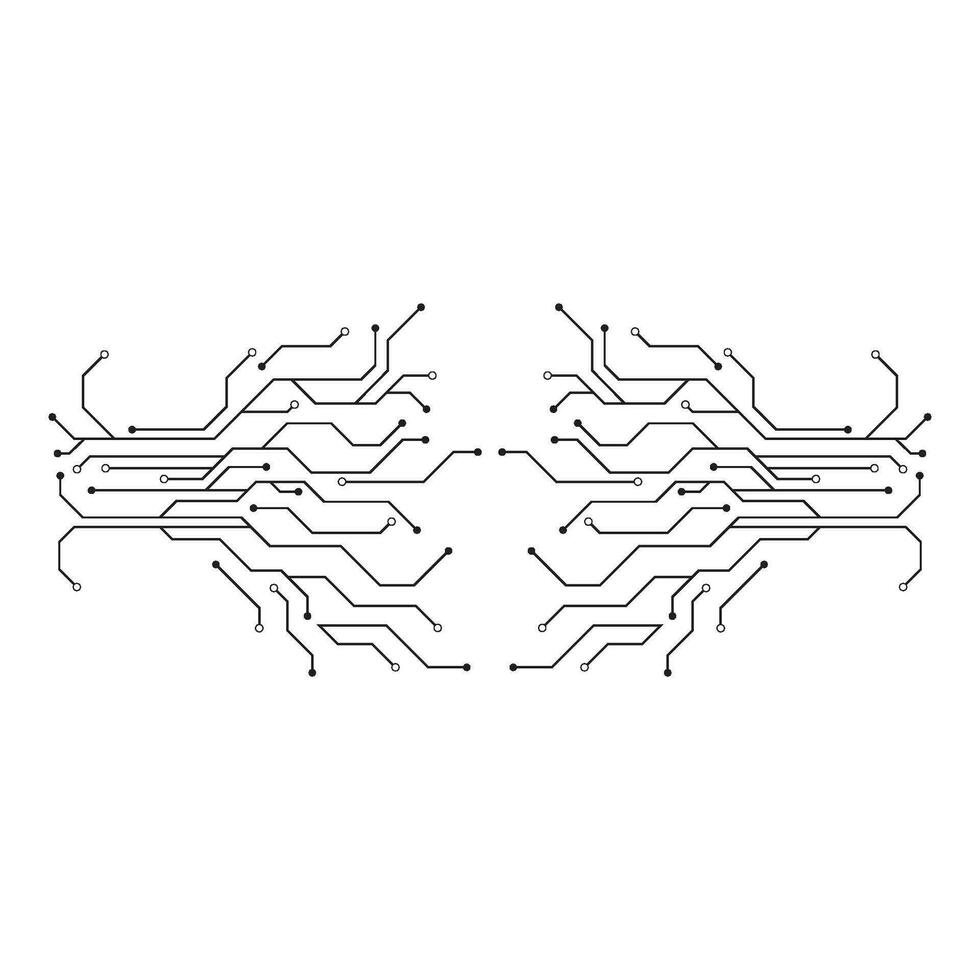 Circuit illustration design vector