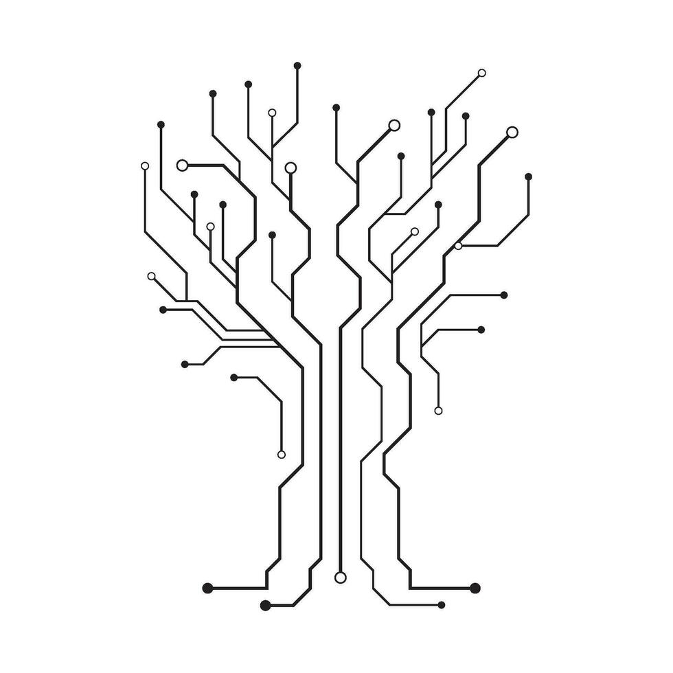 Circuit illustration design vector