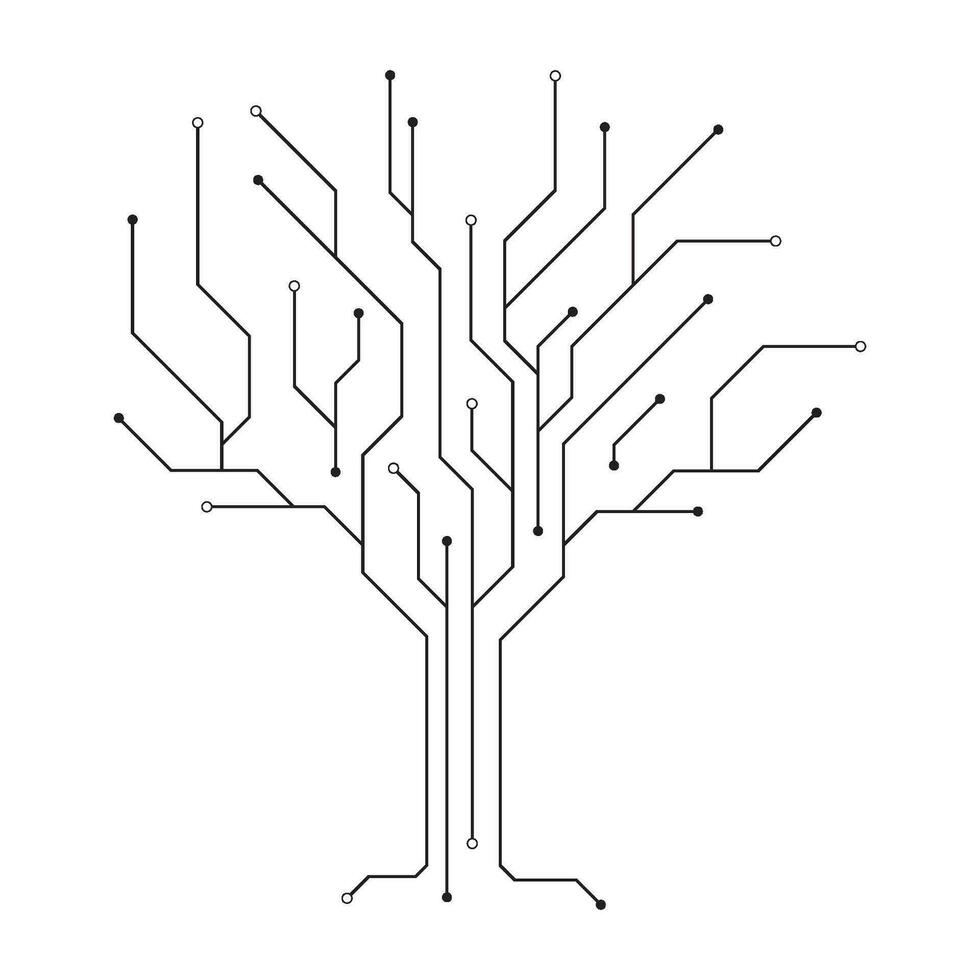Circuit illustration design vector