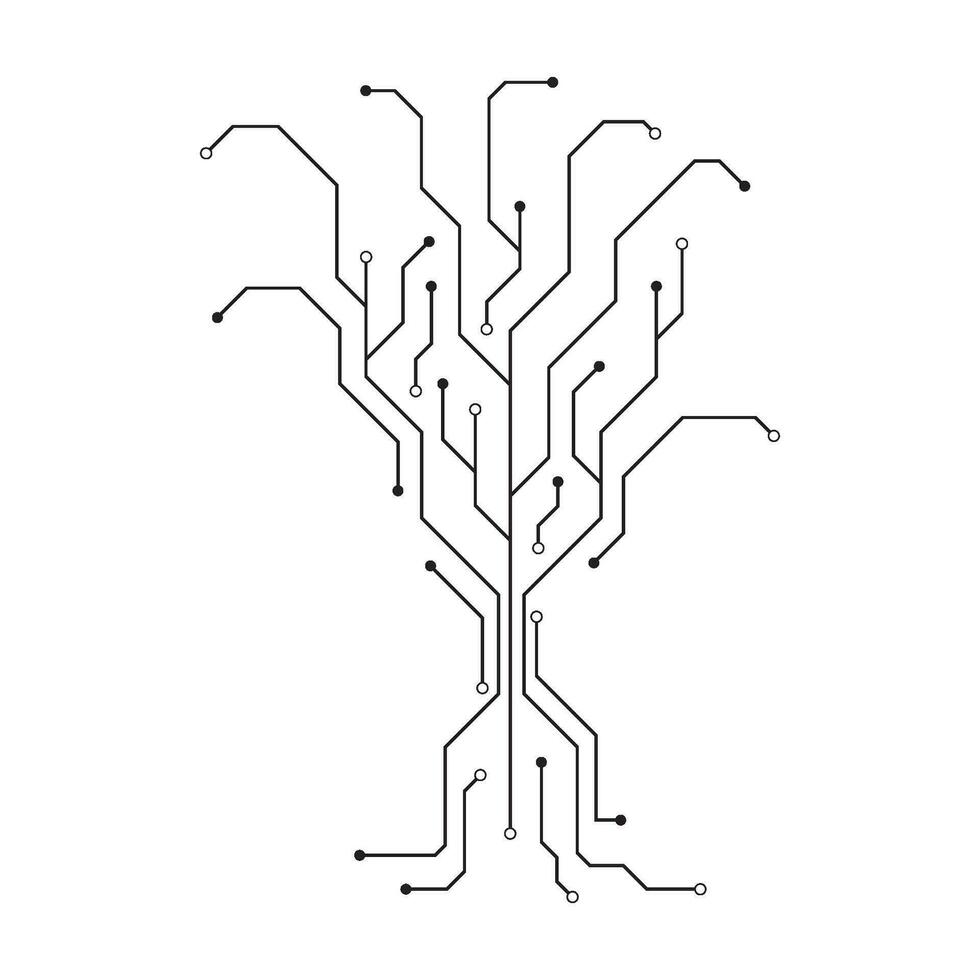 Circuit illustration design vector