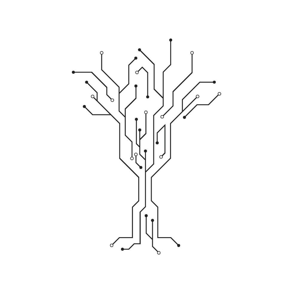 Circuit illustration design vector