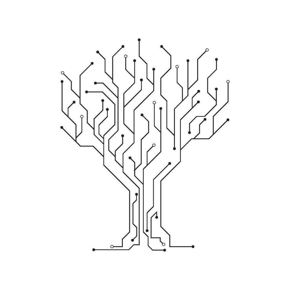 Circuit illustration design vector