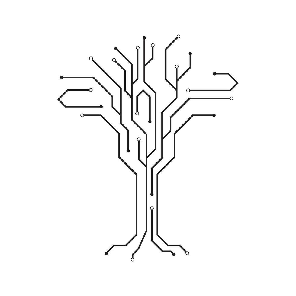 Circuit illustration design vector