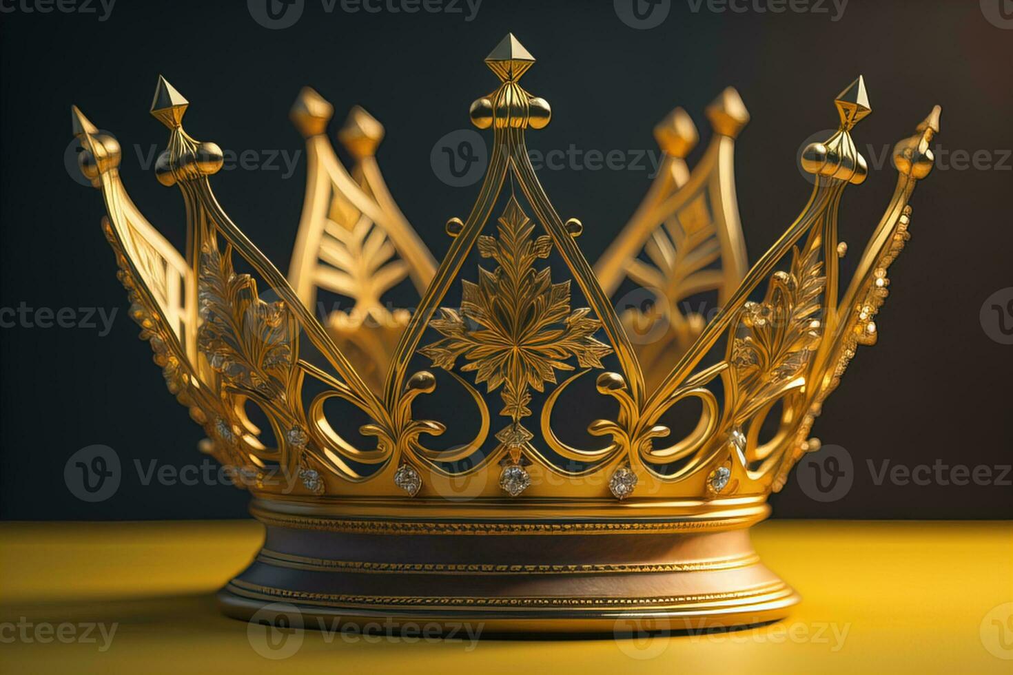AI generated low key image of beautiful queen crown. vintage filtered. fantasy medieval period. generative ai photo