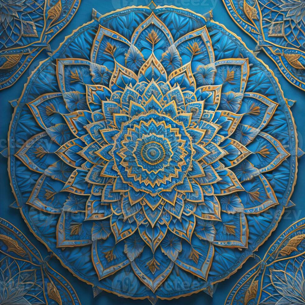 AI generated Mandala pattern. Vintage decorative elements. Hand drawn oriental background. ai generative photo