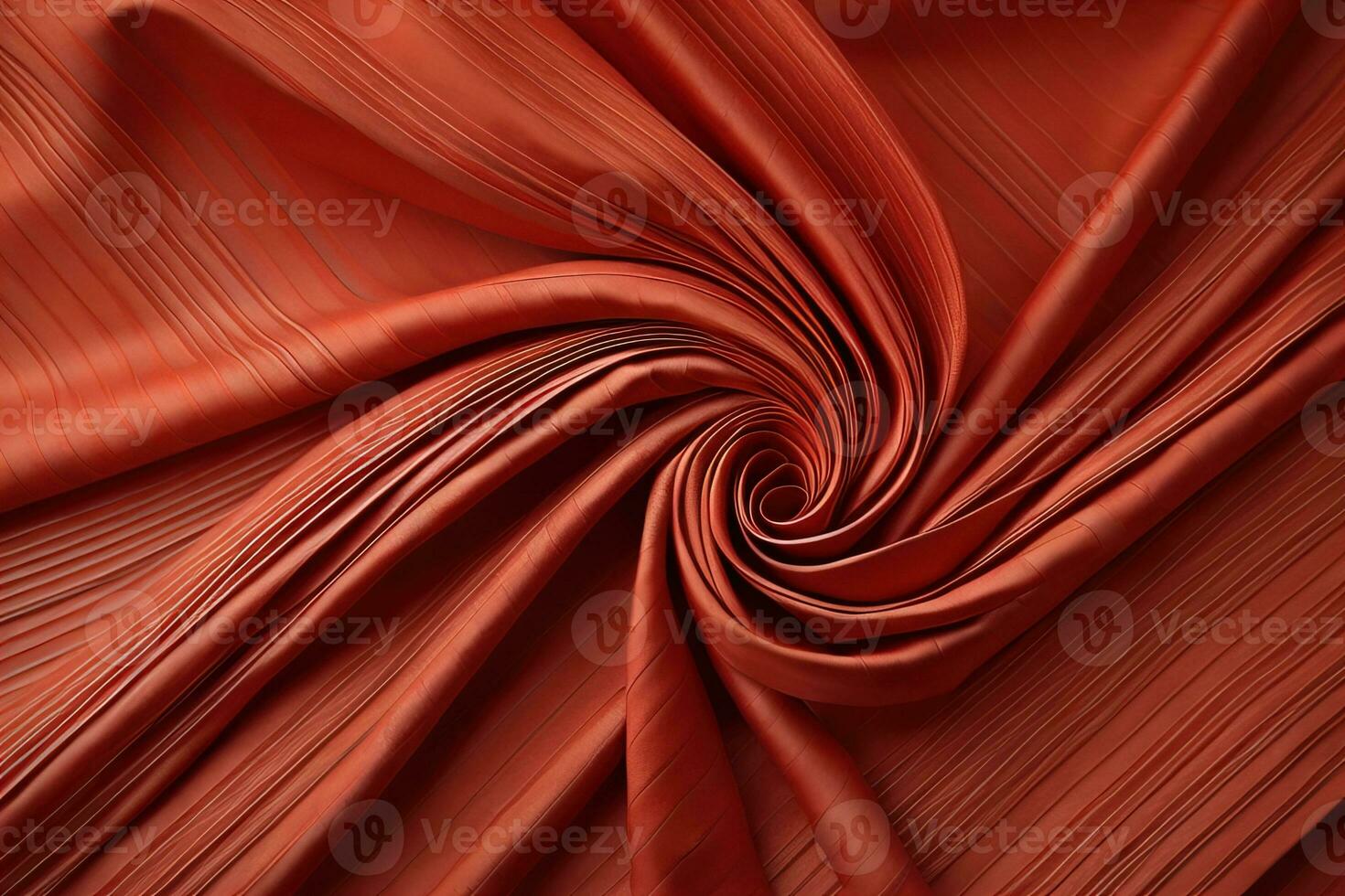 AI generated Crumpled red fabric, closeup view. ai generative photo