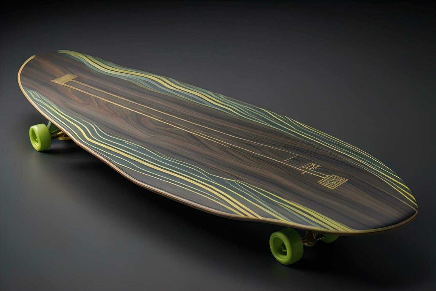 AI generated Skateboard on a black background. generative ai photo