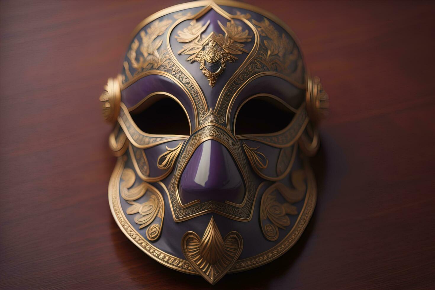 AI generated Mardi Gras mask isolated on solid color background. ai generative photo