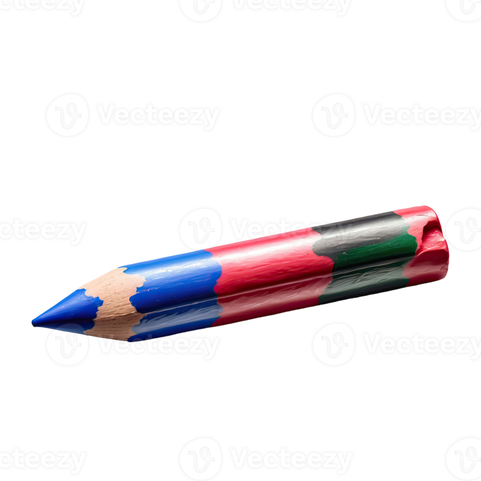 AI generated crayon isolated on transparent background png