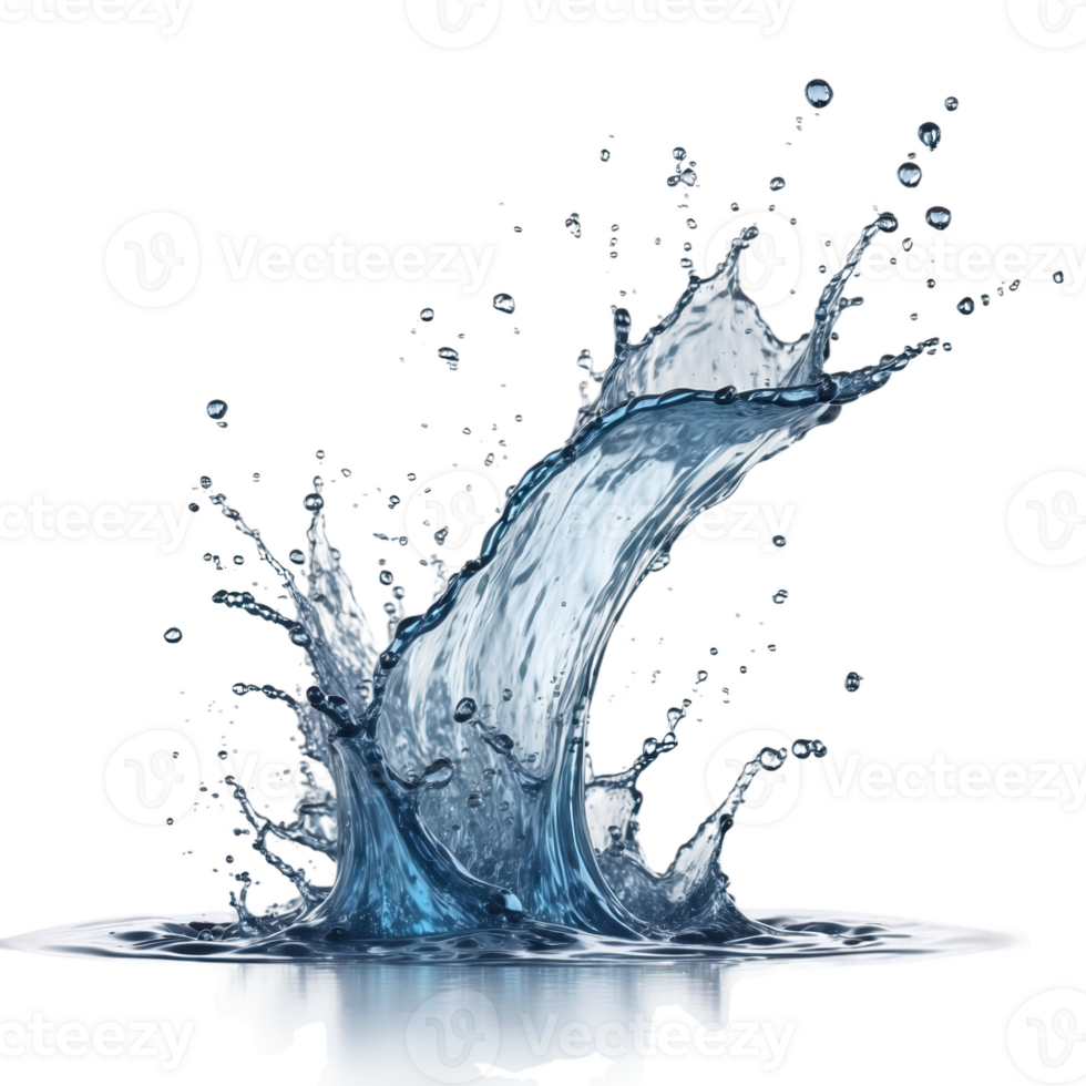 AI generated blue splash isolated on transparent background png