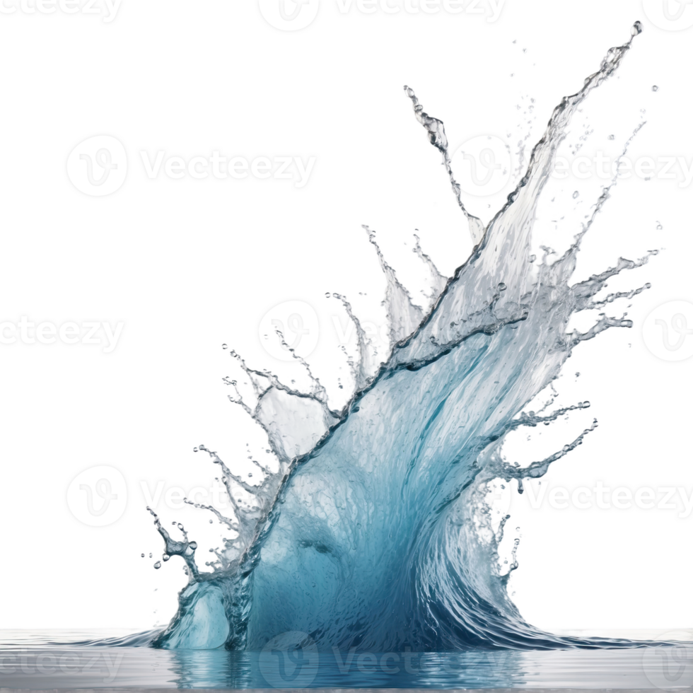 AI generated blue splash isolated on transparent background png