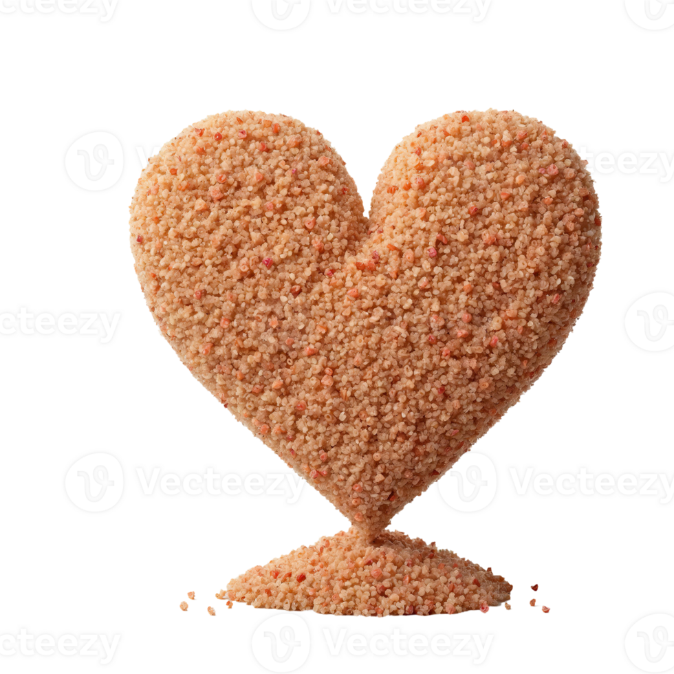 AI generated Quinoa heart isolated on transparent background png