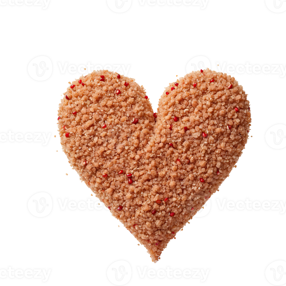 AI generated Quinoa heart isolated on transparent background png