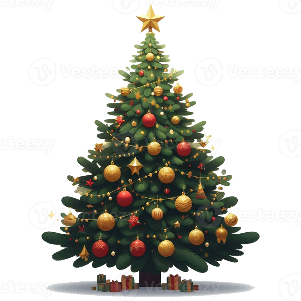 ai generado Navidad árbol png