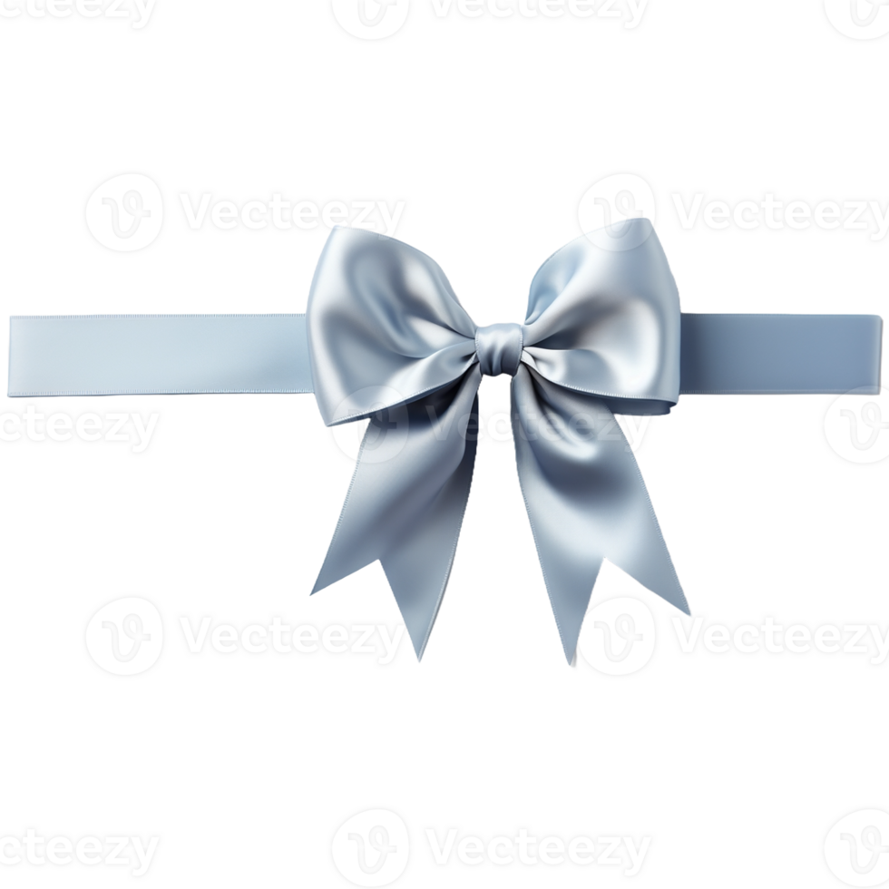 AI generated blue ribbons tied in a bow professional photography png