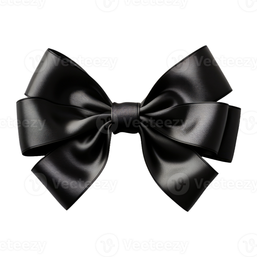 AI generated black ribbons tied in a bow professional photography