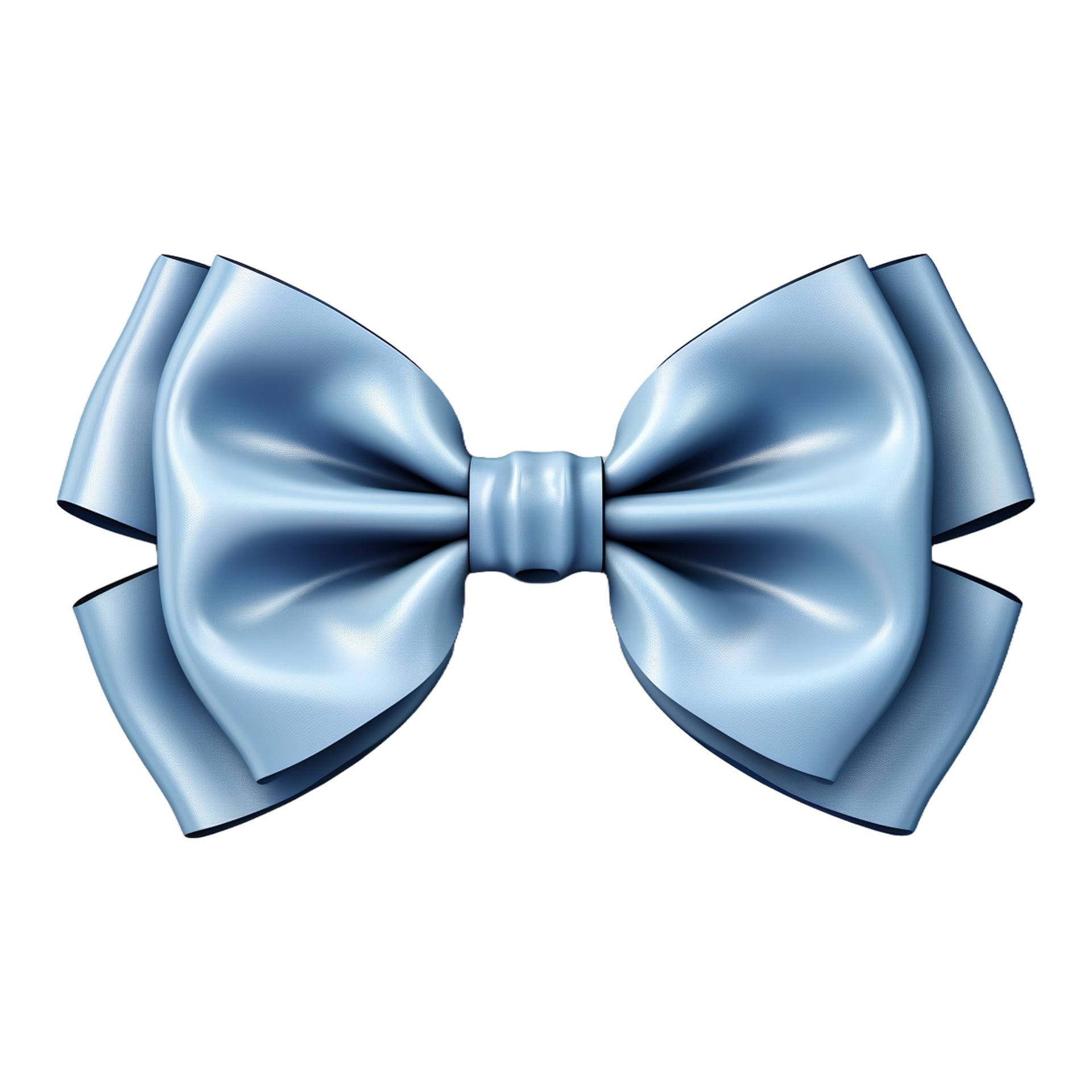 AI generated blue ribbons tied in a bow professional photography