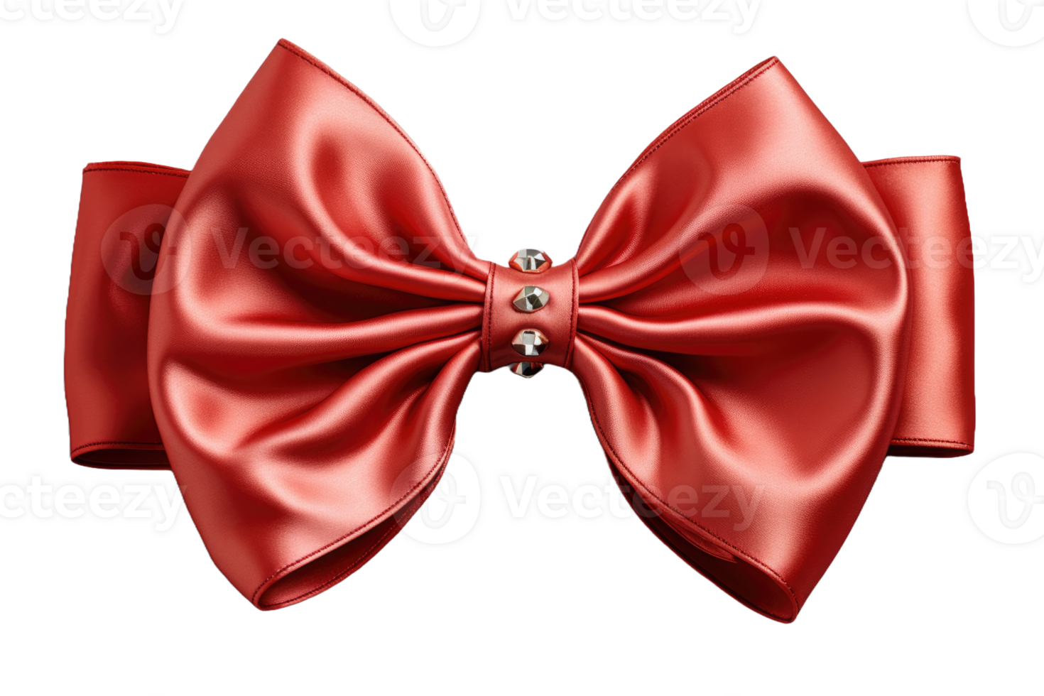 AI generated red ribbons tied in a bow professional photography
