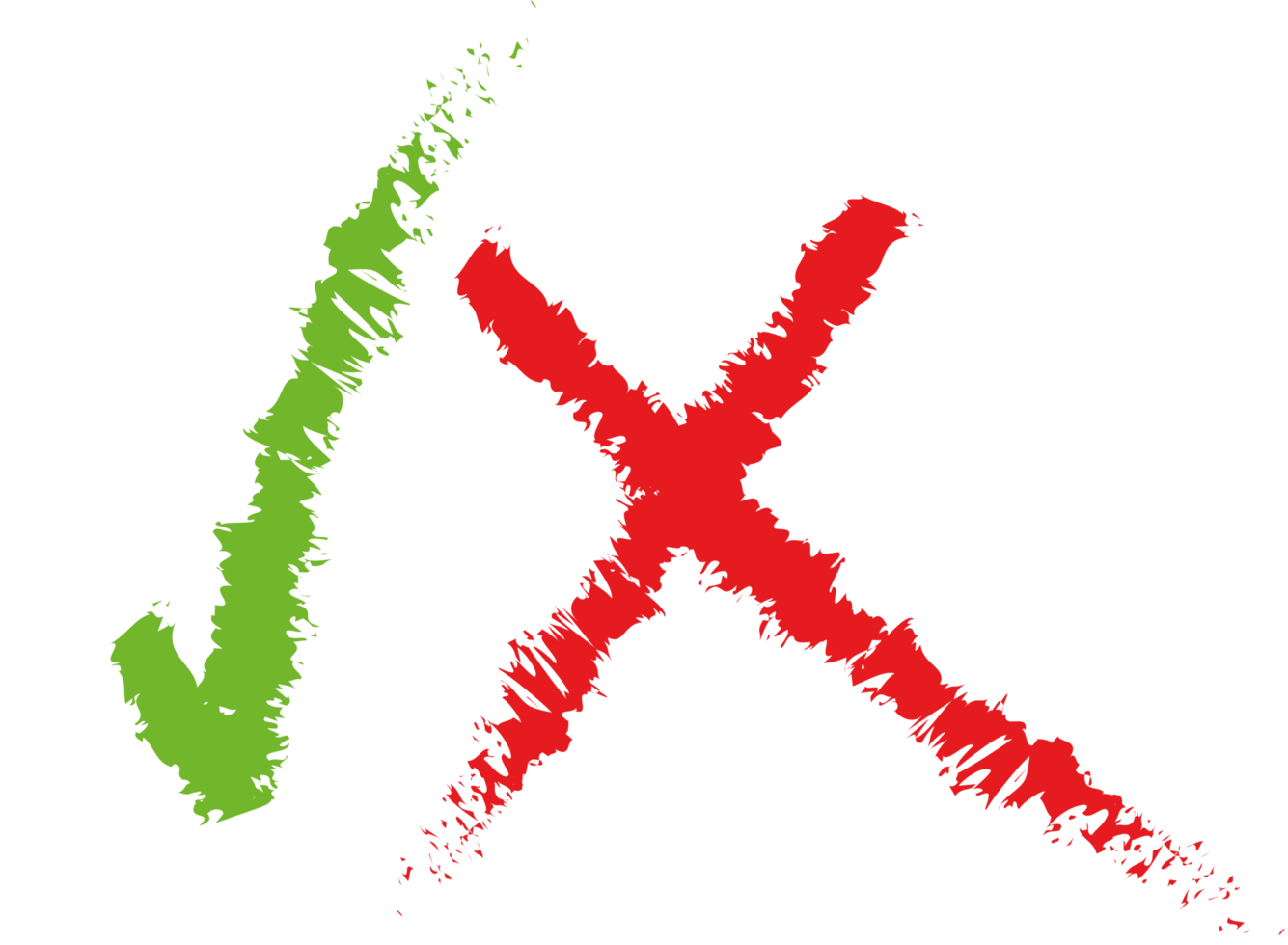 yes and no - tick and cross on transparent background png