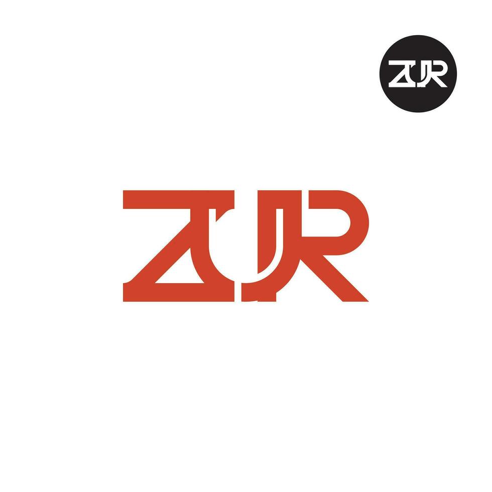 Letter ZUR Monogram Logo Design vector