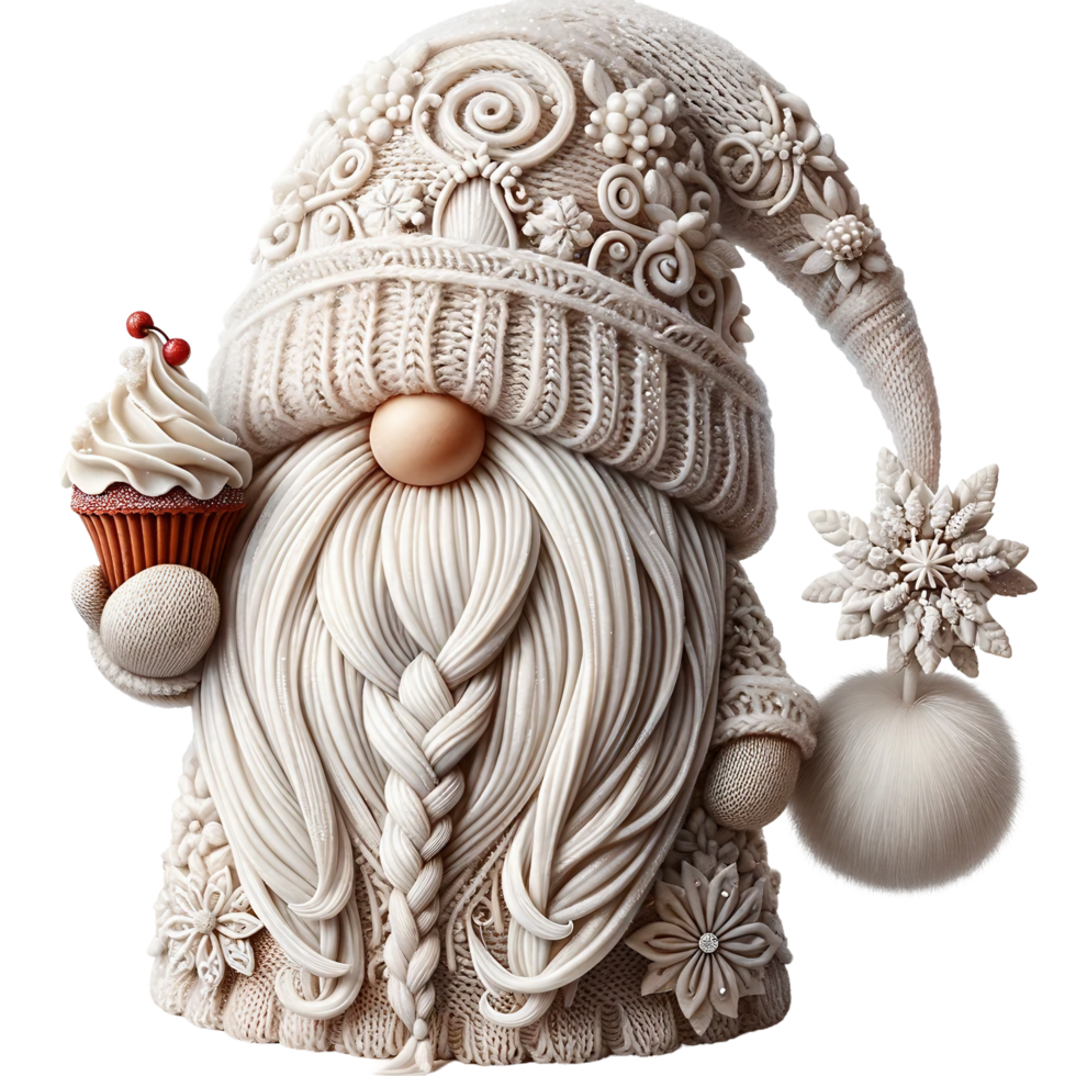 AI generated merry christmas poster design with gnomes, christmass characters for decoration of xmas holidays, new year banner, calendar cover, greeting card png