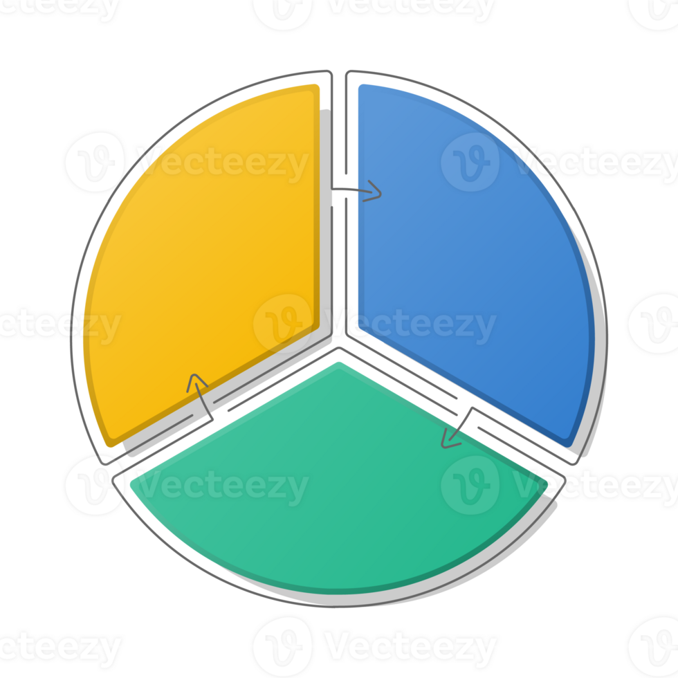 Infographic with 3 steps, process or options. png