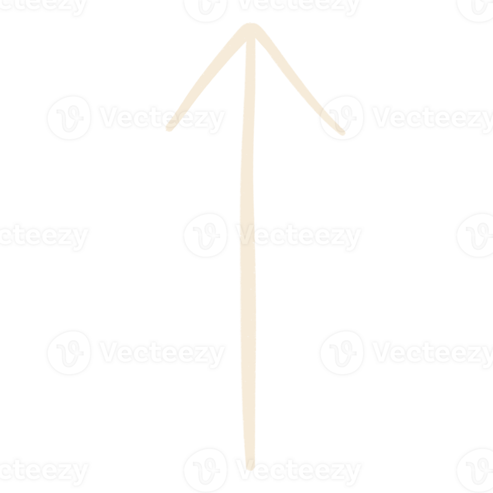 Top Arrow Up Arrow Sketch Line Arrow Element png