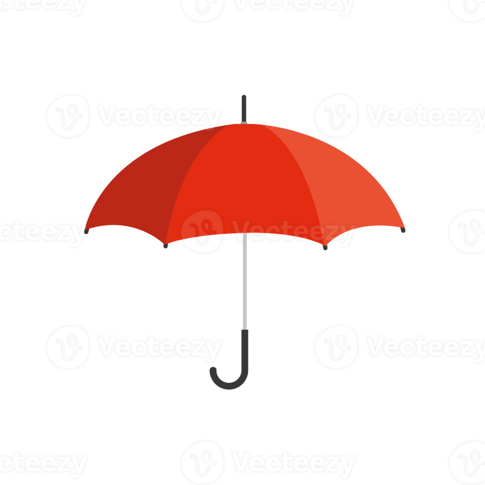 Red opened umbrella, closeup png