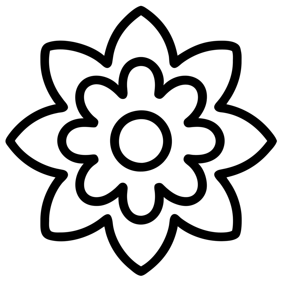 beautiful flower outline 35733034 PNG