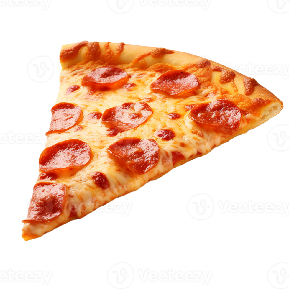 AI generated Floating Pizza Slice Template on Transparent Background png