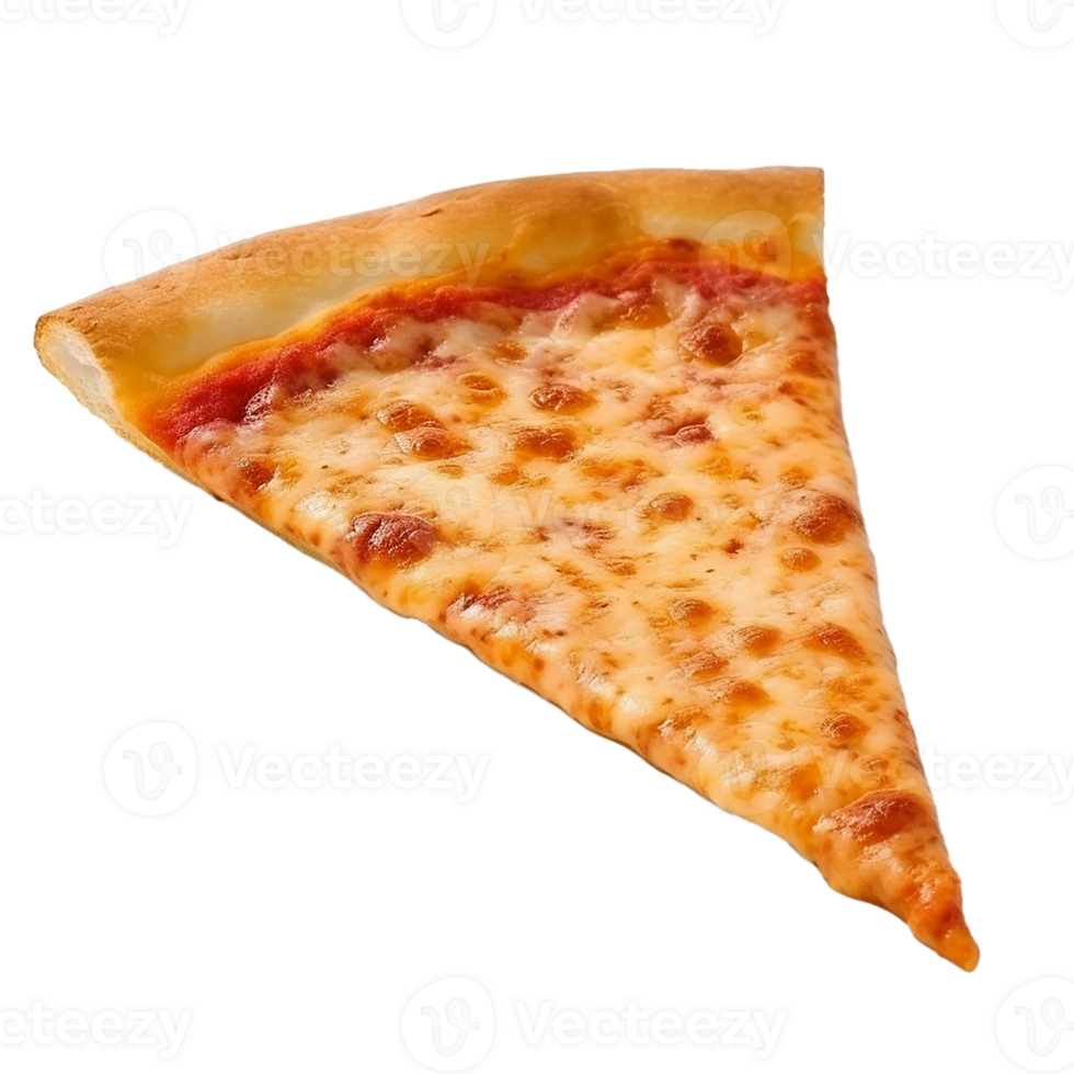 AI generated Floating Pizza Slice Template on Transparent Background png