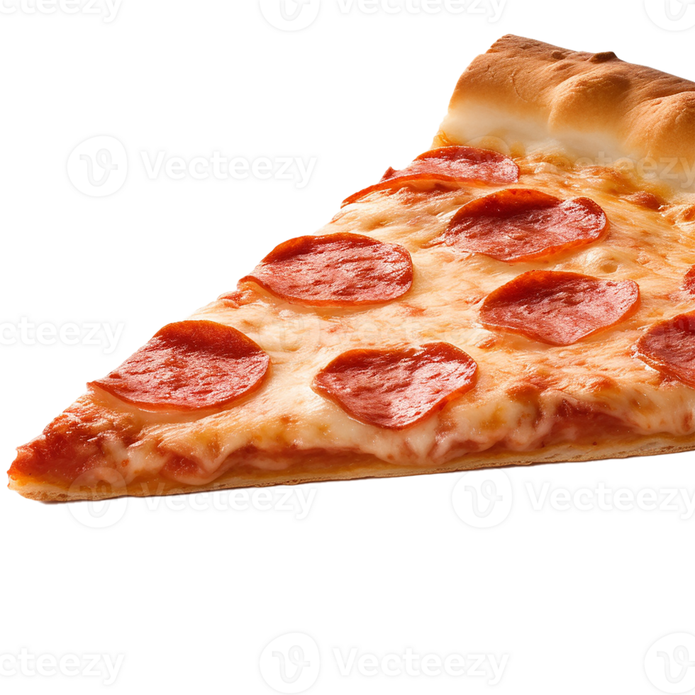 AI generated Floating Pizza Slice Template on Transparent Background png
