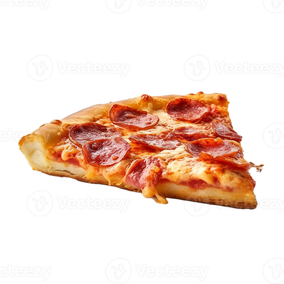 AI generated Floating Pizza Slice Template on Transparent Background png