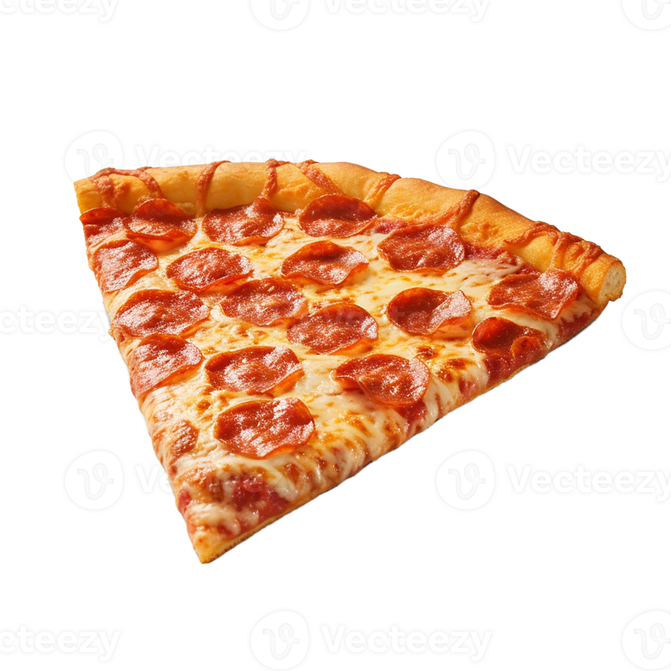 AI generated Floating Pizza Slice Template on Transparent Background png