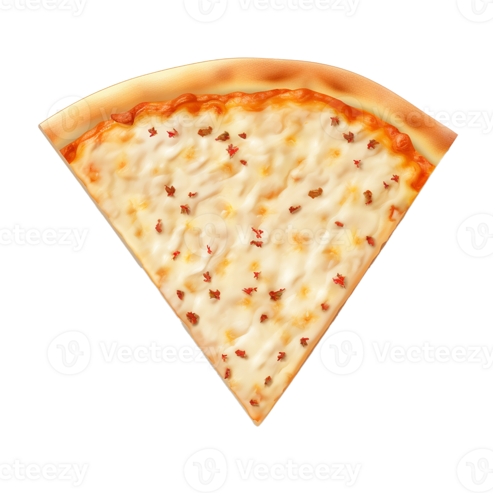 AI generated Floating Pizza Slice Template on Transparent Background png