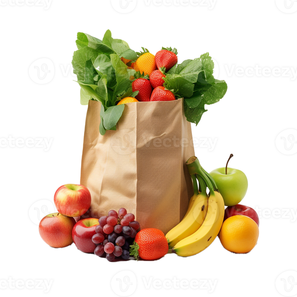 AI generated Assorted Fresh Fruit Collection on Transparent Background png