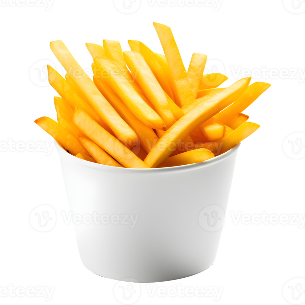 AI generated French Fries Isolated on Transparent Background png