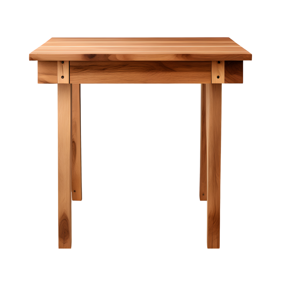 AI generated Wood Side Table Isolated on Transparent Background png