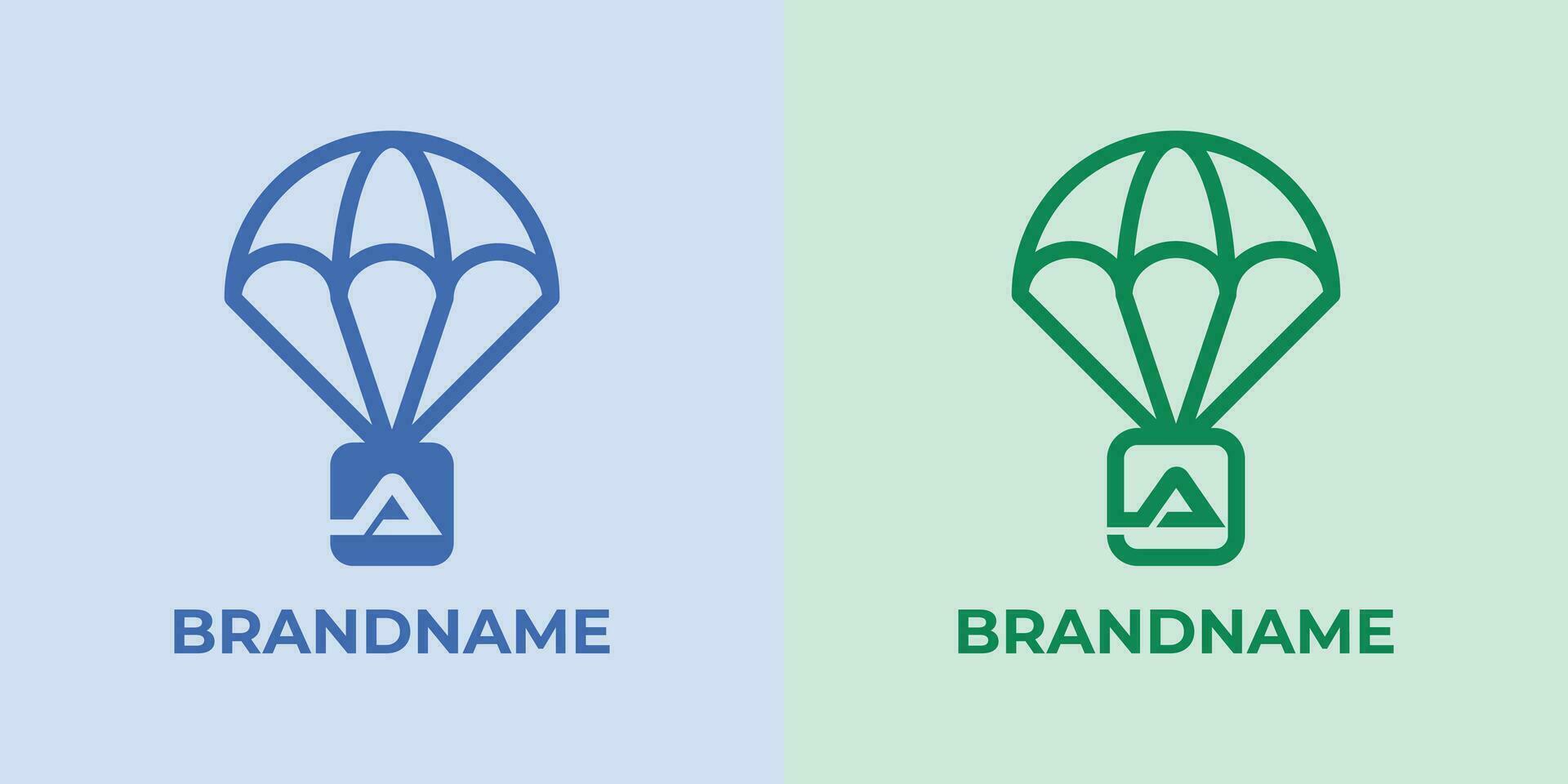 Initial A Airdrop Logo Set, great for business related to Airdrop or parachutes with A initial vector