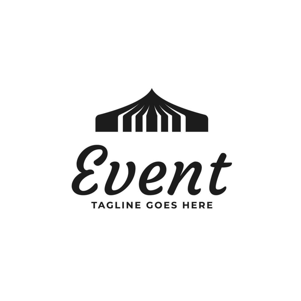 Event Tent Logo Design Concept Vector Illustration Symbol Icon